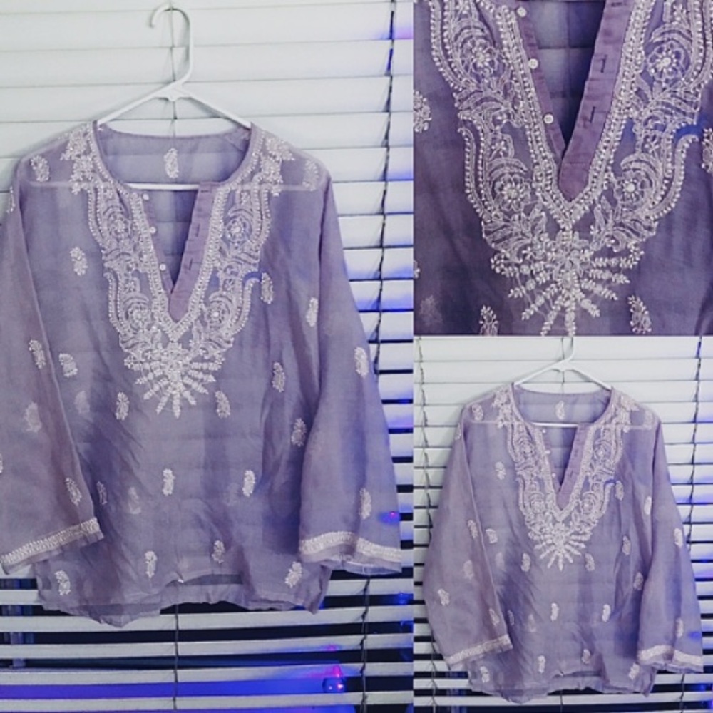 🌻 Women’s lilac sheer lounge cover up